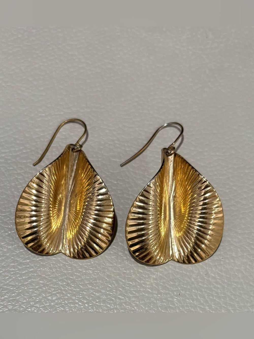 Zara Gold Leaf Drop Earrings